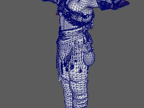 Kratos Character 3D Model