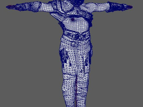 Kratos Character 3D Model