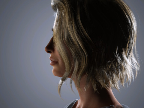 Hailey Bieber Character Low-poly 3Dモデル