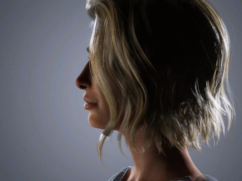 Hailey Bieber Character Low-poly 3D Model