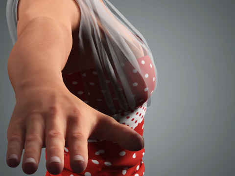 Hailey Bieber Character Low-poly 3Dモデル