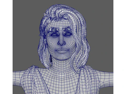Hailey Bieber Character Low-poly 3D Model