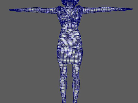 Hailey Bieber Character Low-poly 3Dモデル