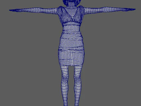 Hailey Bieber Character Low-poly 3D Model