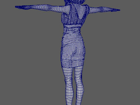 Hailey Bieber Character Low-poly 3Dモデル