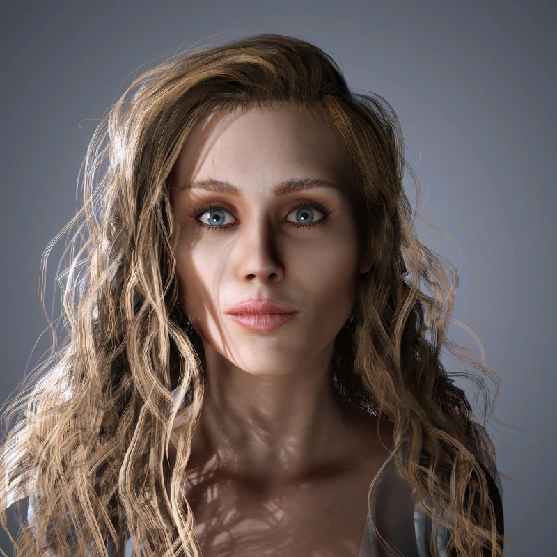 Miley Cyrus Character Low Poly 3D Model .c4d .max .obj .3ds .fbx .stl .blend