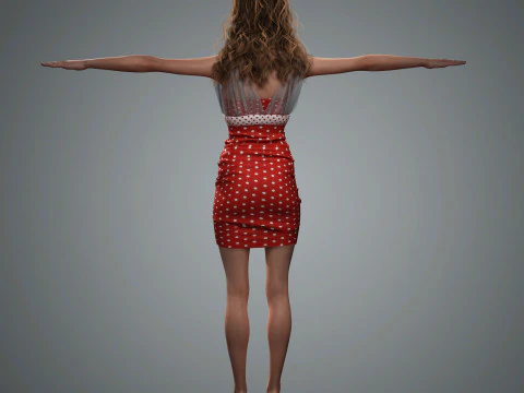 Miley Cyrus Character Low Poly 3D Model