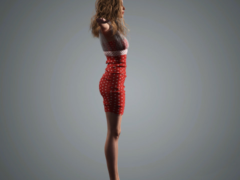 Miley Cyrus Character Low Poly 3D मॉडल