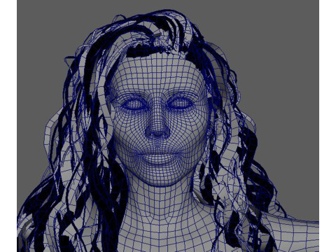 Miley Cyrus Character Low Poly 3D मॉडल