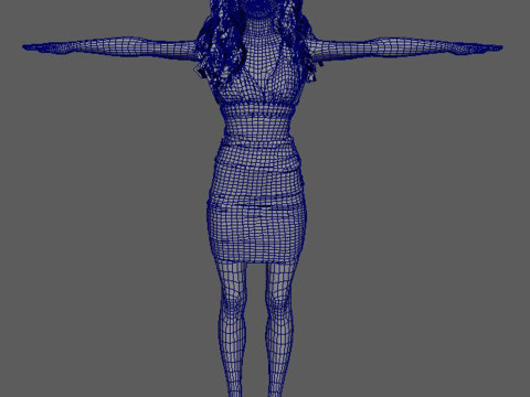 Miley Cyrus Character Low Poly 3D मॉडल