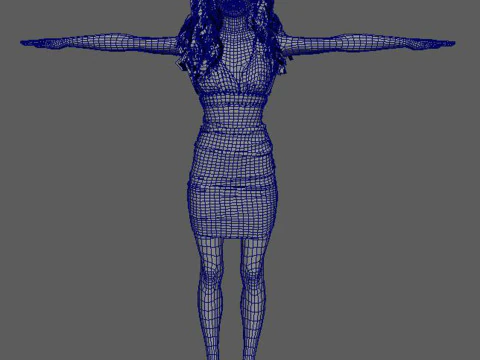 Miley Cyrus Character Low Poly 3D Model