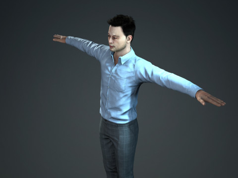 Elon Musk - Hyper Realistic Low-poly 3D Model