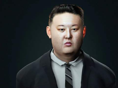 Kim Jong Un - Hyper Realistic Low-poly 3D Model