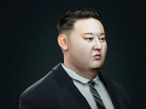 Kim Jong Un - Hyper Realistic Low-poly 3D Model