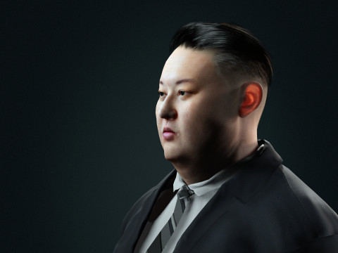 Kim Jong Un - Hyper Realistic Low-poly Model 3D