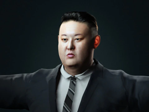 Kim Jong Un - Hyper Realistic Low-poly 3D Model