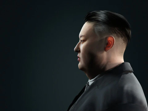 Kim Jong Un - Hyper Realistic Low-poly 3D Model