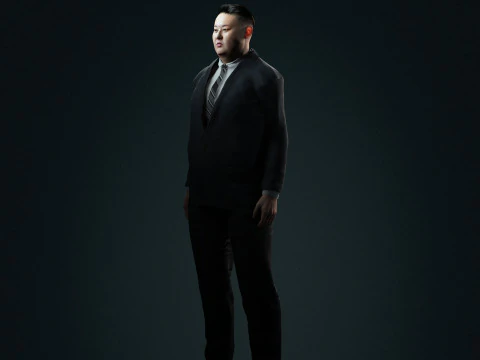 Kim Jong Un - Hyper Realistic Low-poly 3D Model