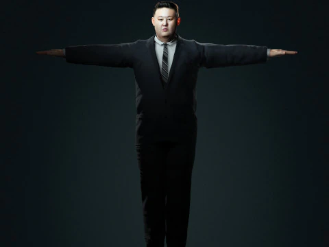 Kim Jong Un - Hyper Realistic Low-poly 3D Model