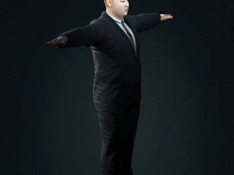 Kim Jong Un - Hyper Realistic Low-poly 3D Model
