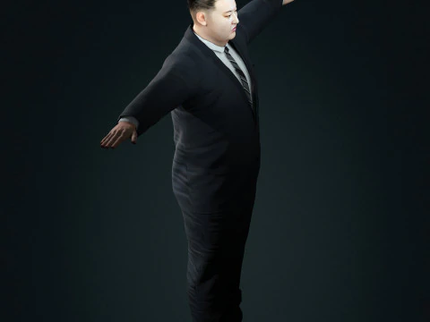 Kim Jong Un - Hyper Realistic Low-poly 3D Model