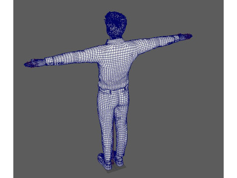 Brad Pitt Low-poly 3D Model