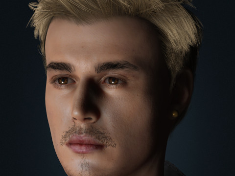 Justin Bieber Low-poly 3D 모델