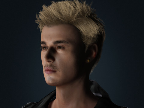 Justin Bieber Low-poly 3D 모델