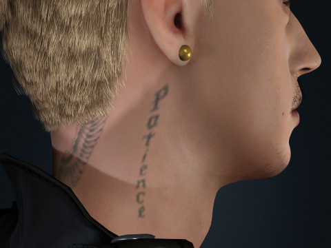 Justin Bieber Low-poly 3D 모델