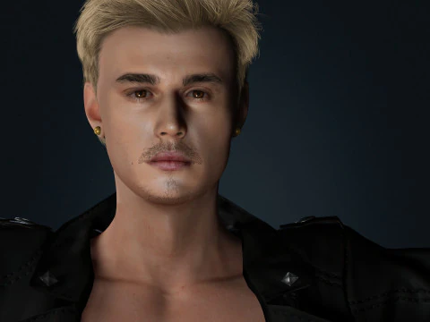 Justin Bieber Low-poly 3D Model