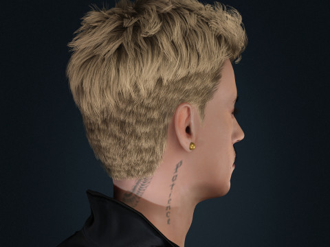 Justin Bieber Low-poly 3D 모델