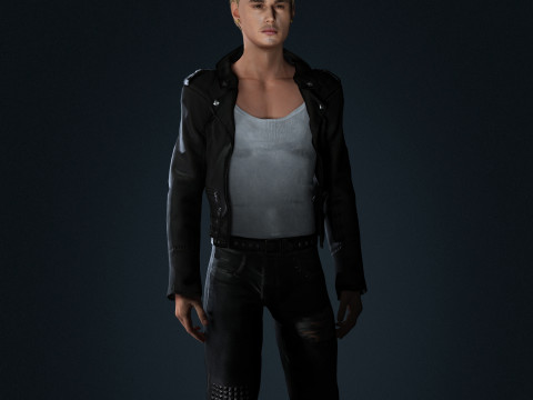 Justin Bieber Low-poly 3D 모델