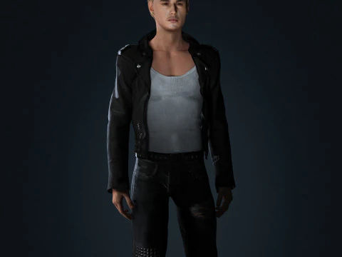 Justin Bieber Low-poly 3D Model