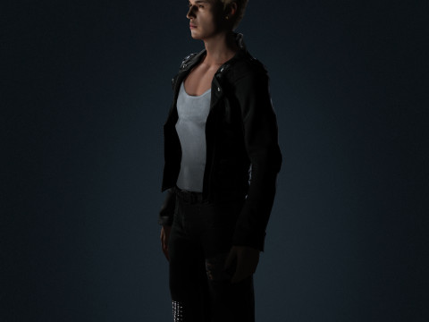 Justin Bieber Low-poly 3D 모델
