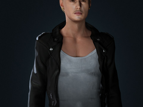 Justin Bieber Low-poly 3D 모델