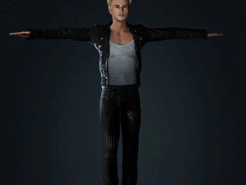 Justin Bieber Low-poly 3D Model