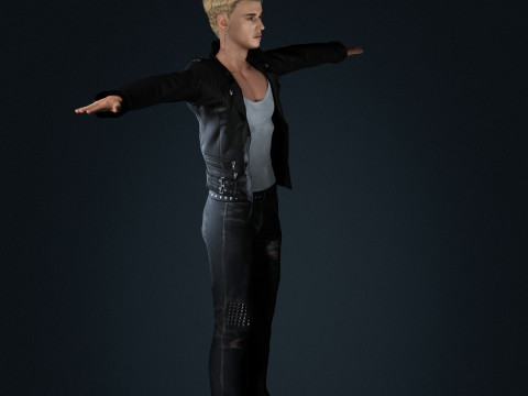 Justin Bieber Low-poly 3D 모델