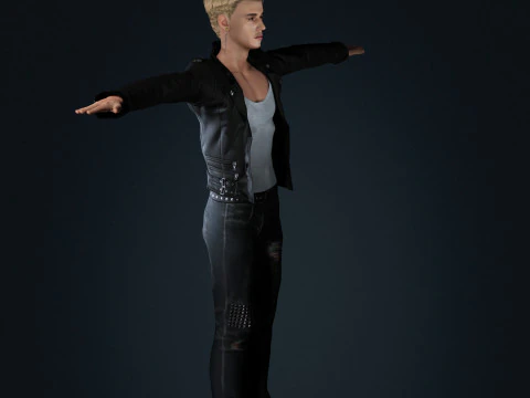 Justin Bieber Low-poly 3D Model