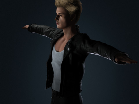 Justin Bieber Low-poly 3D 모델