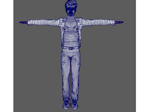 Justin Bieber Low-poly 3D 모델