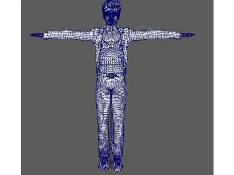 Justin Bieber Low-poly 3D Model