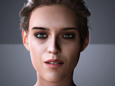 Kristen stewart Personaggio low-poly Modello 3D