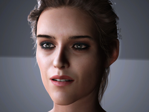 Kristen stewart Character Low-poly Modelo 3D