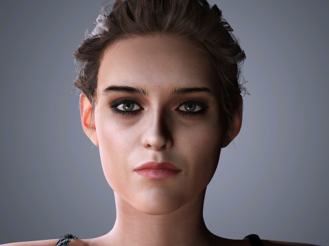 Kristen stewart Character Low-poly Modelo 3D