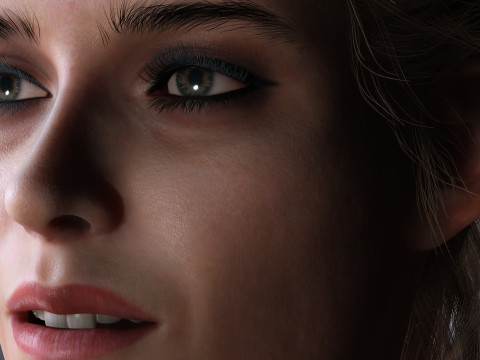 Kristen stewart Character Low-poly Modelo 3D