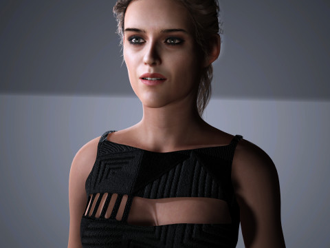 Kristen stewart Character Low-poly Modelo 3D