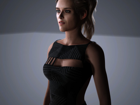 Kristen stewart Character Low-poly Modelo 3D