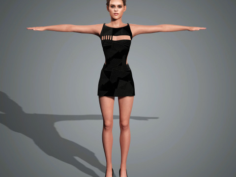 Kristen stewart Character Low-poly Modelo 3D