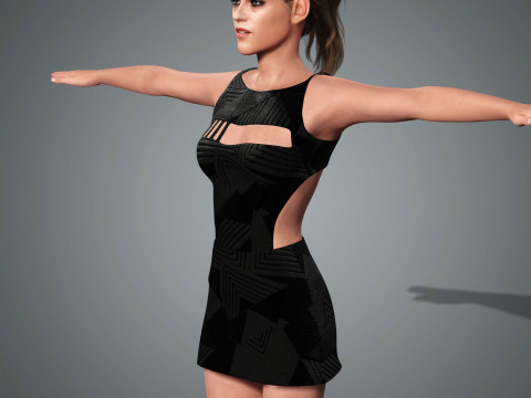 Kristen stewart Character Low-poly Modelo 3D