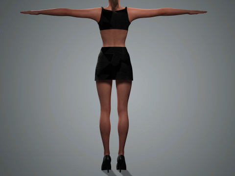 Kristen stewart Character Low-poly Modelo 3D